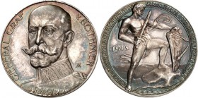 PERSONEN. 
MILITÄRS. 
BOTHMER, Felix Graf von *1852 München +1937 München. Medaille 1915 (v. A. Hummel, b. Lauer) Uniform. Brb. des Generals nach ha...