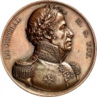 PERSONEN. 
MILITÄRS. 
FOY, Maximilien Sebastien *1775 +1825. Medaille 1825 (v. F. Caunois) a.s. Tod. Brb. in Uniform r. / 6 Z. im Lorbeerkranz. Br-5...