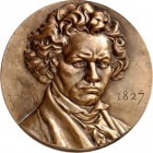 PERSONEN. 
MUSIKER und KOMPONISTEN. 
BEETHOVEN, Ludwig van *1770 Bonn +1827 Wien. Medaille o.J. einseitig (v.Aug.Coutin) Jüngeres Brustb. halbr. zw....