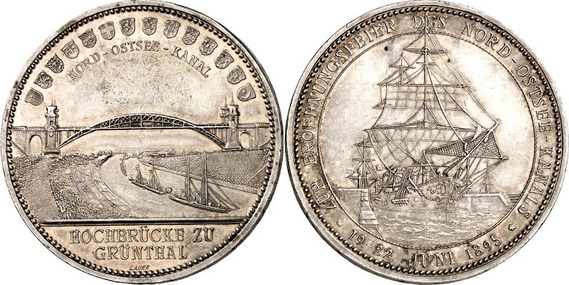 GESCHICHTE u. VERKEHRSWESEN. 
SCHIFFFAHRT. 
DEUTSCHES REICH ab 1871. Medaille ...