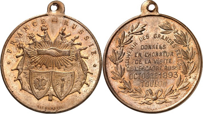 GESCHICHTE u. VERKEHRSWESEN. 
SCHIFFFAHRT. 
FRANKREICH-Toulon. Medaille 1893 (...