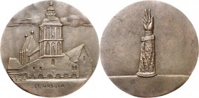 MEDAILLEURE des XIX. bis XXI. Jh.. 
DEUTSCHLAND zeitgenössisch nach 1945. 
HEIERMANN, Theo *1925 Bottrop +1996 Köln. Medaille o.J. (1973) St. Ursula...