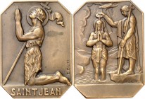 MEDAILLEURE des XIX. bis XXI. Jh.. 
FRANKREICH. 
BLIN, Édouard-Pierre *1877 Chartres +1946 Paris. Plakette o.J. (1935) Saint Jean. Johannes der Täuf...