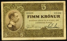 ISLAND. 
5 Kronur 1928. Pi. 23. . 

III