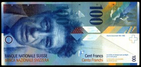 SCHWEIZ. 
100 Franken 1975-93 Giacometti. Pi. 57. . 

III