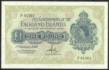 FALKLAND - Inseln. 
1 Pound 1.1.1982. Pick 8d. . 

I