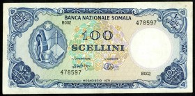 SOMALIA. 
100 Scellini 1971. Pick&nbsp; 16. . 

III-IV