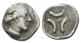 Calabria. Tarentum circa 380-325 BC. Obol AR