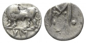 Lucania. Sybaris circa 550-510 BC. Obol AR