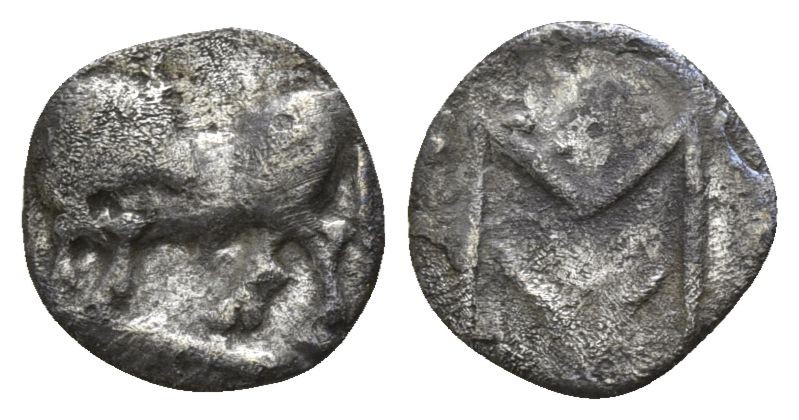 Lucania. Sybaris circa 550-510 BC.
Obol AR

7mm., 0,38g.

Bull standing lef...