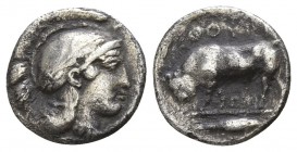 Lucania. Thurii circa 425-400 BC. Triobol AR