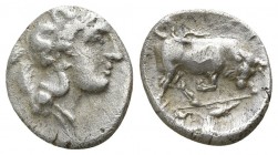 Lucania. Thurii circa 400-350 BC. Triobol AR