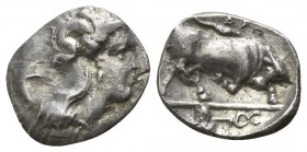 Lucania. Thurii circa 300-280 BC. Triobol AR