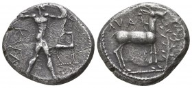 Bruttium. Kaulonia 475-425 BC. Nomos AR