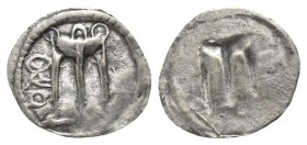 Bruttium. Kroton circa 530-500 BC. Hemiobol AR