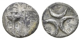 Bruttium. Kroton circa 400-350 BC. Obol AR
