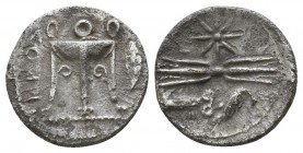 Bruttium. Kroton circa 400-350 BC. Triobol AR