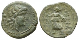 Bruttium. Petelia 214-204 BC. Sextans AE