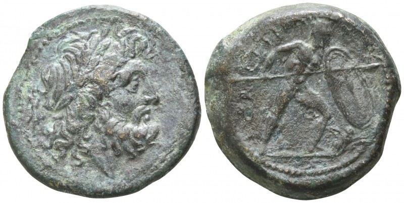 Bruttium. The Brettii circa 211-208 BC.
Unit AE

23mm., 9,14g.

Laureate he...