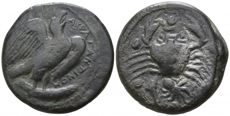 Sicily. Akragas circa 425-406 BC.
Hemilitron Æ

27mm., 19,52g.

AΚΡΑΓΑΝΤΙΝΟ...