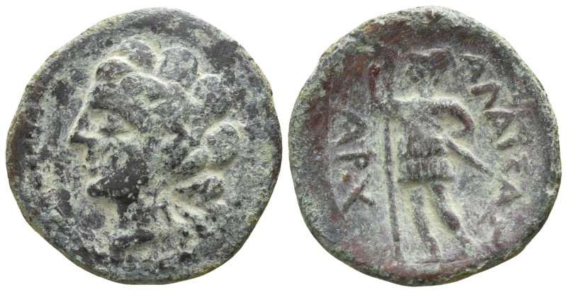 Sicily. Alaisa Archonidea circa 208-186 BC.
Bronze Æ

17mm., 2,08g.

Wreath...