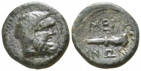 Sicily. Menaenum 210 BC. Trias Æ