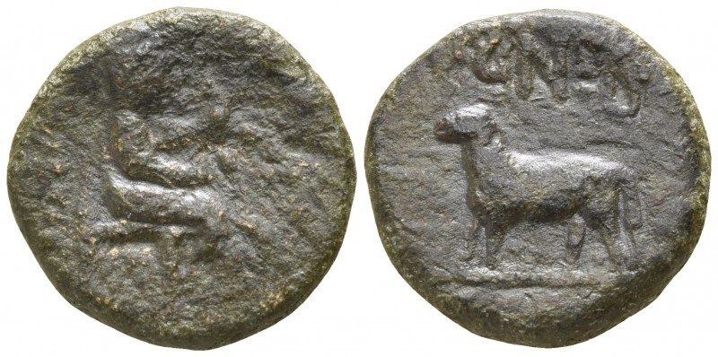 Sicily. Panormus. Time of Tiberius AD 14-37.
Bronze Æ

17mm., 5,29g.

[PANO...