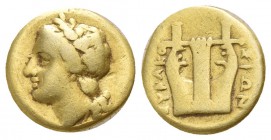 Sicily. Syracuse 306-305 BC. 12½ Litrai EL