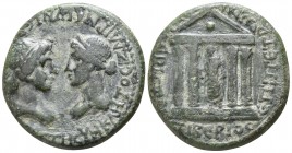 Ionia. Smyrna. Tiberius and Livia AD 14-37. Bronze Æ