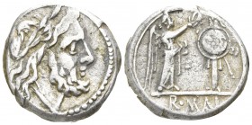 211-208 BC. Campania. Victoriatus AR