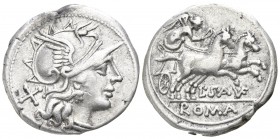 L. Saufeius.  152 BC. Rome. Denar AR