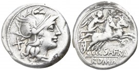 Furius Afranius 150 BC. Rome. Denar AR
