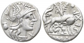 Sextus Pompeius Faustulus  137 BC. Rome. Denar AR
