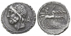 L. Cornelius Scipio Asiaticus 106 BC. Rome. Serratus AR