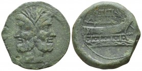 Q. Titius 90 BC. Rome. As Æ