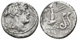 M. Volteius M. f. 75 BC. Rome. Denar AR