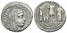 L. Aemilius Lepidus Paullus 62 BC. Rome. Denar AR