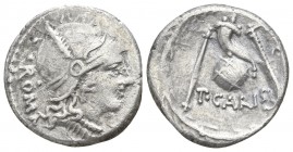 T. Carisius 46 BC. Rome. Denar AR