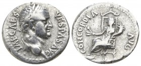 Vespasian AD 69-79. Ephesus. Denar AR