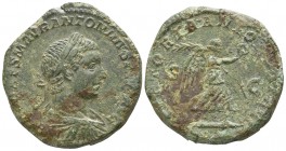 Elagabalus AD 218-222. Rome. Sestertius Æ