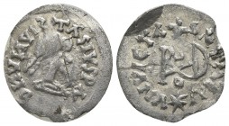 The Gepids. Sirmium AD 491-518. Imitative Quarter Siliqua AR in the Name of Anastasius I