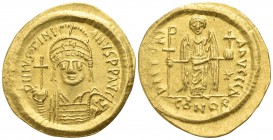 Justinian I.  AD 527-565. Constantinople. Solidus AV