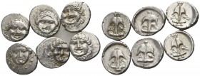 Lot of 6 silver drachms of Apollonia Pontica / SOLD AS SEEN, NO RETURN!
