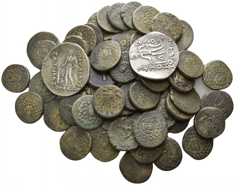 Lot of 53 bronze coins of Amisos and 2 tetradrachms / SOLD AS SEEN, NO RETURN! ...