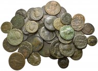 Lot of circa 50 ancient bronze coins / SOLD AS SEEN, NO RETURN!