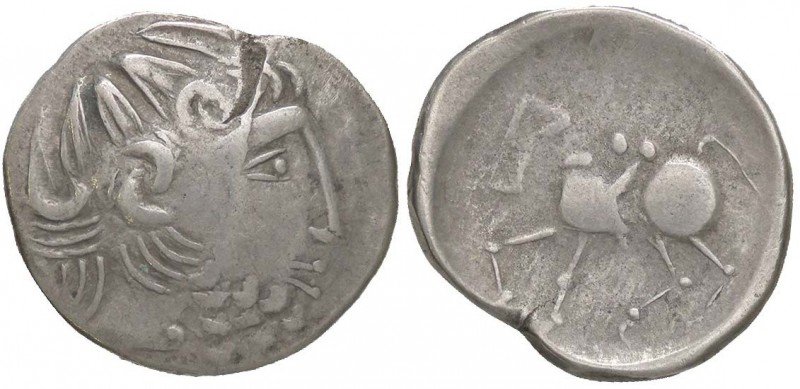CELTI - EUROPA CENTRALE - Celti del Danubio - Didracma - Testa stilizzata a d. /...