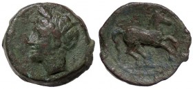 GRECHE - SICILIA - Siculo-Puniche - AE 15 - Testa di Persefone a s. /R Cavallo al galoppo a d. S. Cop. 1022 (AE g. 4,58)
BB