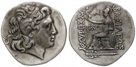 GRECHE - RE DI TRACIA - Lisimaco (323-281 a.C.) - Tetradracma - Testa laureata a d. /R Atena seduta a s. con Nike e lancia, in esergo tridente S. Cop....