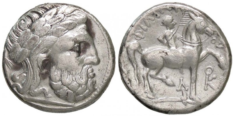GRECHE - RE DI MACEDONIA - Filippo II (359-336 a.C.) - Tetradracma - Testa laure...