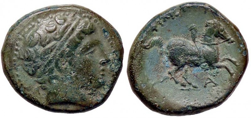 GRECHE - RE DI MACEDONIA - Filippo II (359-336 a.C.) - AE 17 - Testa di Artemisi...